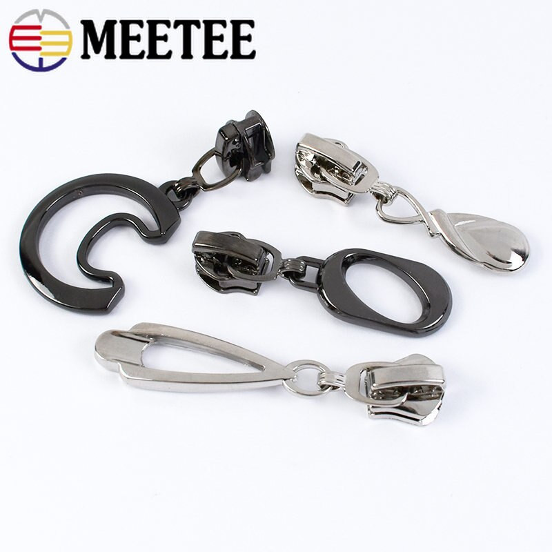 10kom 5# klizači za zatvarač za najlonske metalne smole Zatvarači Traka Zatvarači za vrećice Zatvarači za glavu Odjeća Zip Pull Kitovi za popravak DIY pribor za šivanje