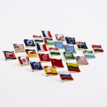 Търговия на едро с флаг на 300+ държави Знак с нагъвка Значка за щифт за ваш избор