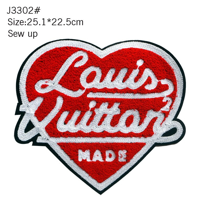 Big Fashion Υπέροχο κέντημα πετσέτας Κίτρινο χαμογελαστό πρόσωπο Μικτό χρώμα σε σχήμα καρδιάς Αγγλικό υφασμάτινο αυτοκόλλητο DIY Badge casual ρούχα