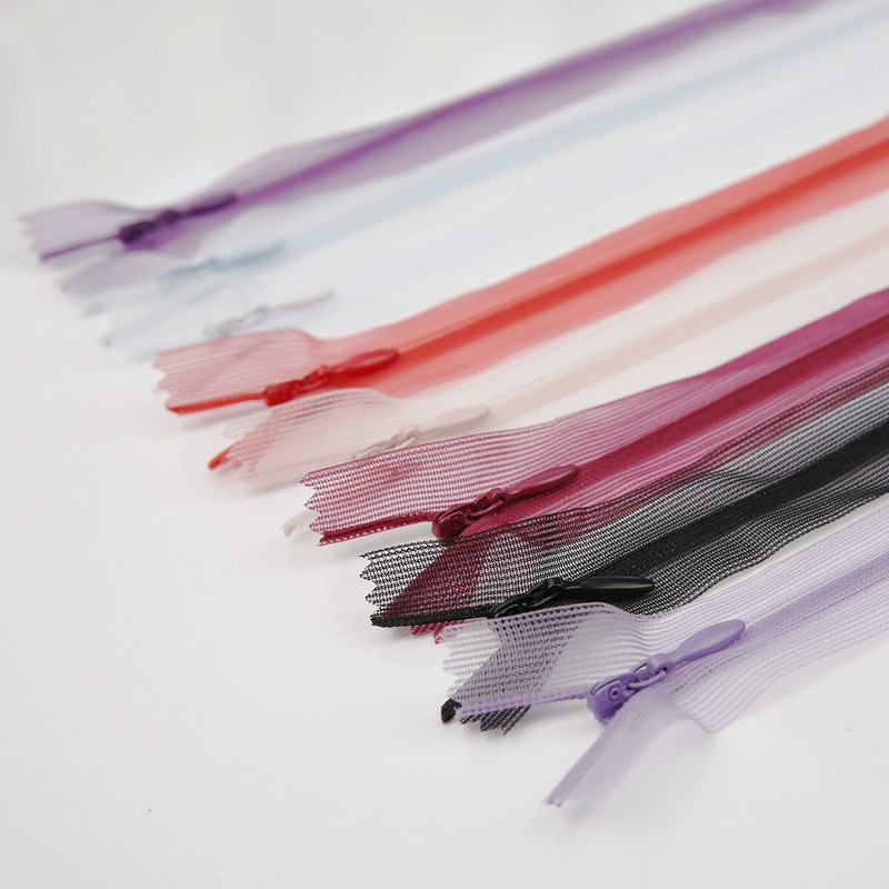 2/5/10 τμχ 60cm Διαφανής ταινία δαντέλας Close-end Νυφικό DIY Μαξιλάρι Κλινοσκεπάσματα Ράψτε Υφάσματα σπιτιού Ρούχα Κλείσιμο Διαφανές φερμουάρ