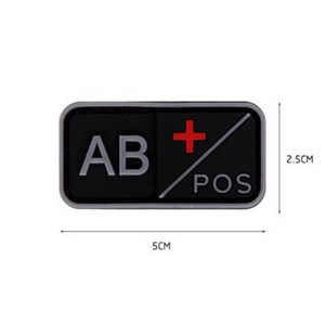 3D PVC plaaster A+ B+ AB+ O+ positiivne POS A- B- AB- O- negatiivne NEG veregrupi plaaster Taktikalised plaastrid sõjaväe märgid