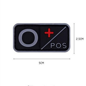 3D PVC plaaster A+ B+ AB+ O+ positiivne POS A- B- AB- O- negatiivne NEG veregrupi plaaster Taktikalised plaastrid sõjaväe märgid