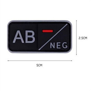 3D PVC plaaster A+ B+ AB+ O+ positiivne POS A- B- AB- O- negatiivne NEG veregrupi plaaster Taktikalised plaastrid sõjaväe märgid