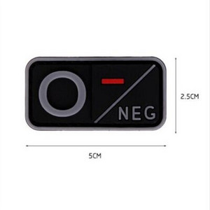 3D PVC plaaster A+ B+ AB+ O+ positiivne POS A- B- AB- O- negatiivne NEG veregrupi plaaster Taktikalised plaastrid sõjaväe märgid