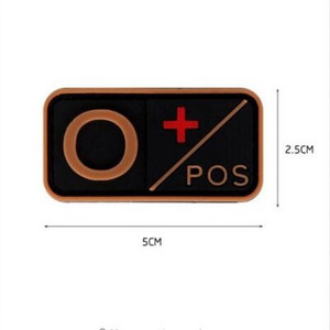 3D PVC plaaster A+ B+ AB+ O+ positiivne POS A- B- AB- O- negatiivne NEG veregrupi plaaster Taktikalised plaastrid sõjaväe märgid