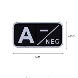 3D PVC plaaster A+ B+ AB+ O+ positiivne POS A- B- AB- O- negatiivne NEG veregrupi plaaster Taktikalised plaastrid sõjaväe märgid