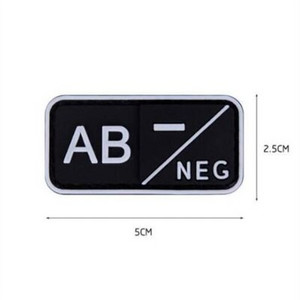 3D PVC plaaster A+ B+ AB+ O+ positiivne POS A- B- AB- O- negatiivne NEG veregrupi plaaster Taktikalised plaastrid sõjaväe märgid