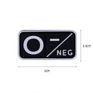 3D PVC plaaster A+ B+ AB+ O+ positiivne POS A- B- AB- O- negatiivne NEG veregrupi plaaster Taktikalised plaastrid sõjaväe märgid