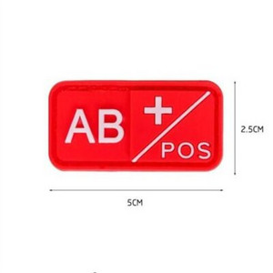3D PVC plaaster A+ B+ AB+ O+ positiivne POS A- B- AB- O- negatiivne NEG veregrupi plaaster Taktikalised plaastrid sõjaväe märgid