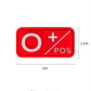 3D PVC plaaster A+ B+ AB+ O+ positiivne POS A- B- AB- O- negatiivne NEG veregrupi plaaster Taktikalised plaastrid sõjaväe märgid
