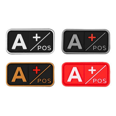 3D PVC plaaster A+ B+ AB+ O+ positiivne POS A- B- AB- O- negatiivne NEG veregrupi plaaster Taktikalised plaastrid sõjaväe märgid