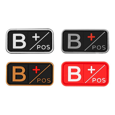 3D PVC plaaster A+ B+ AB+ O+ positiivne POS A- B- AB- O- negatiivne NEG veregrupi plaaster Taktikalised plaastrid sõjaväe märgid