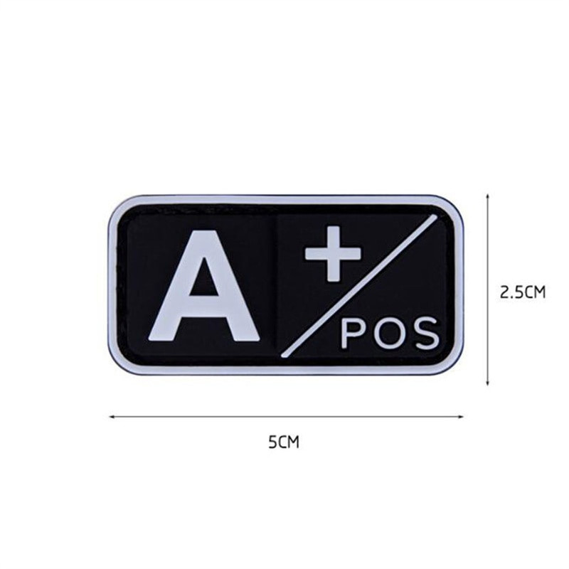 3D PVC plaaster A+ B+ AB+ O+ positiivne POS A- B- AB- O- negatiivne NEG veregrupi plaaster Taktikalised plaastrid sõjaväe märgid