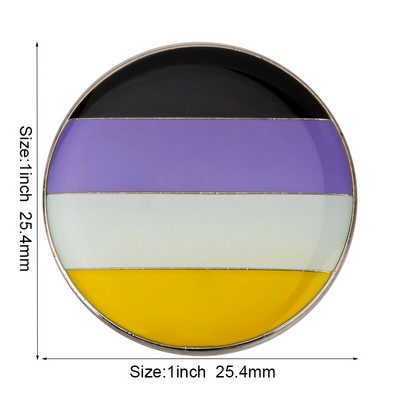 Nebinarna igla simbola značke u obliku srca Metalne značke Ukrasne igle za broš za odjeću Broš Nakit XY0629-1