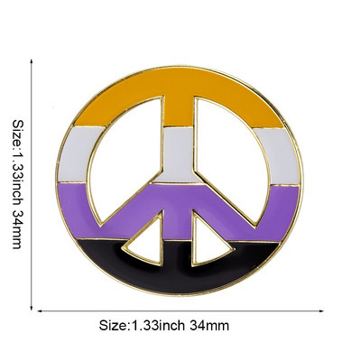 Nebinarna igla simbola značke u obliku srca Metalne značke Ukrasne igle za broš za odjeću Broš Nakit XY0629-1
