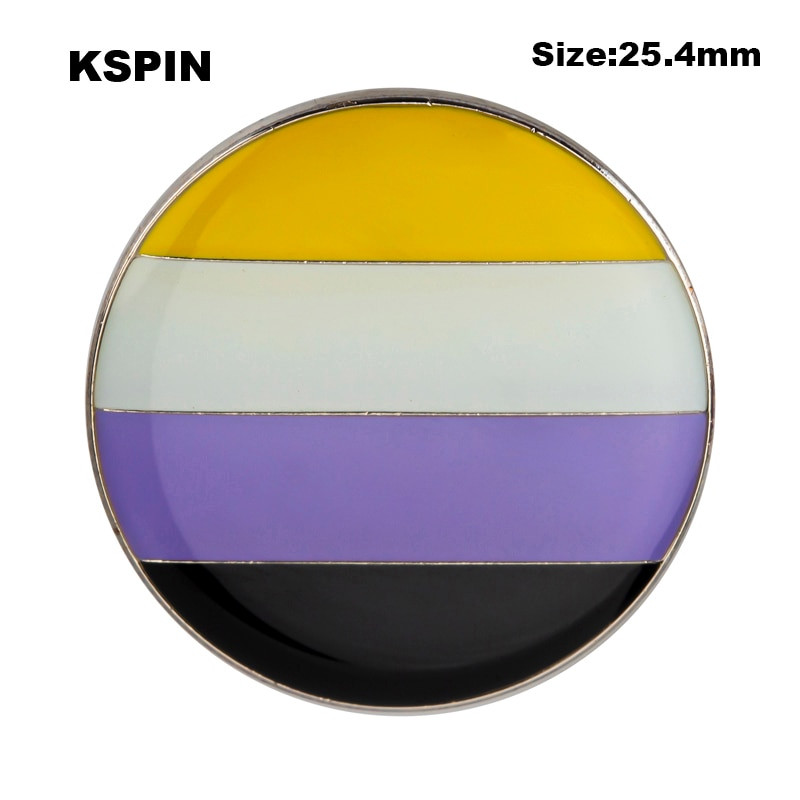 Nebinarna igla simbola značke u obliku srca Metalne značke Ukrasne igle za broš za odjeću Broš Nakit XY0629-1