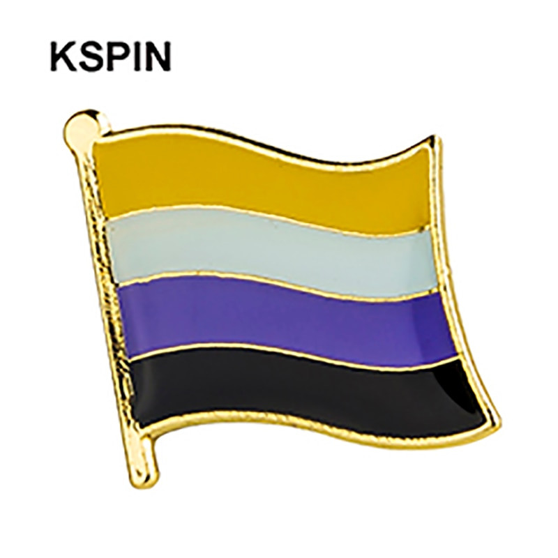 Nebinarna igla simbola značke u obliku srca Metalne značke Ukrasne igle za broš za odjeću Broš Nakit XY0629-1