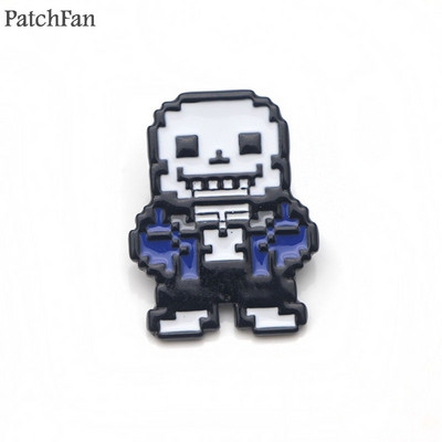 Patchfan Undertale Metal Zinc σμάλτο καρφίτσες Μοντέρνα διακριτικά μετάλλων για μπλουζάκι πλάτης καρφίτσες ρούχα για άνδρες γυναίκες A1657