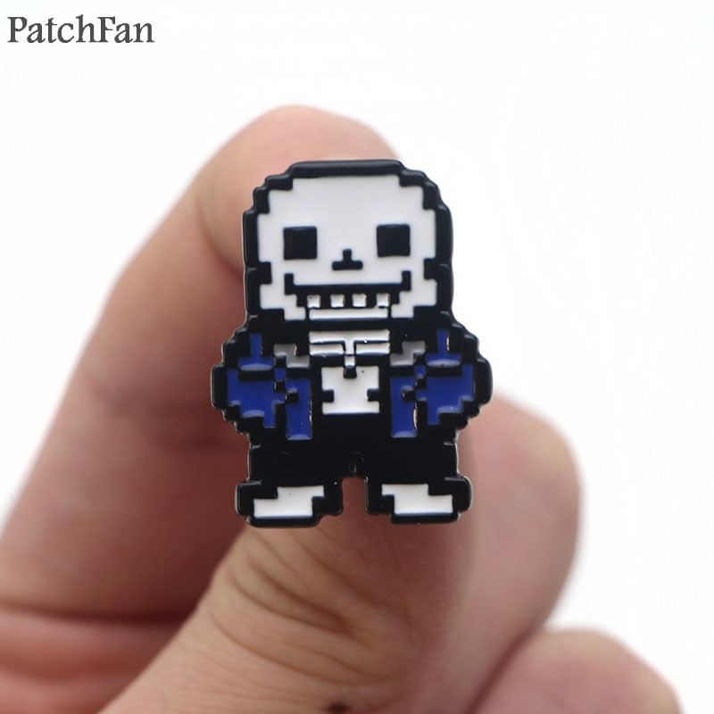 Patchfan Undertale Kovové zinkové smaltované odznaky Trendy medaila insígnie para batoh tričko oblečenie brošne odznaky pre mužov ženy A1657