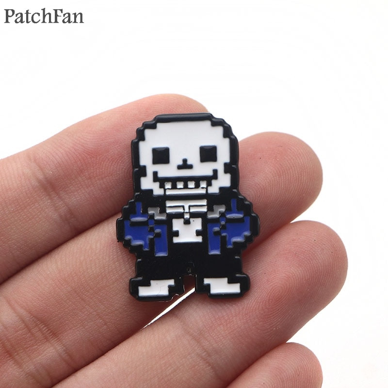 Patchfan Undertale Kovové zinkové smaltované odznaky Trendy medaila insígnie para batoh tričko oblečenie brošne odznaky pre mužov ženy A1657