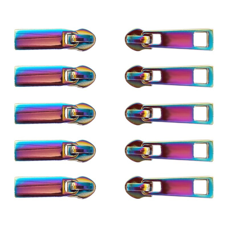 Rolă cu fermoar din nailon cu dinte curcubeu de 5 yarzi 5 # cu glisoare cu fermoar de 10 buc pentru cusut bricolaj geanta de îmbrăcăminte seturi de reparare portofel Accesorii