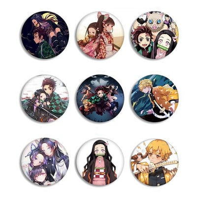 Anime Demon Slayer Kimetsu no Yaiba Kamado Tanjirou Pins For Backpacks Cartoon Pin Badge Διακόσμηση Καρφίτσες Μεταλλικές κονκάρδες για