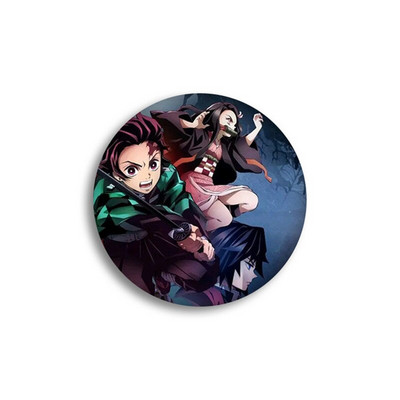 Anime Demon Slayer Kimetsu no Yaiba Kamado Tanjirou Ace pentru rucsacuri de desene animate Pin Badge Decoration Brose Metal Badge pentru