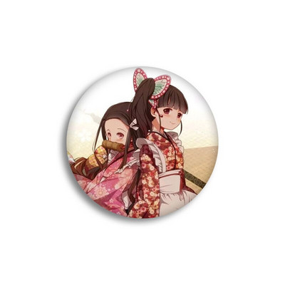 Anime Demon Slayer Kimetsu no Yaiba Kamado Tanjirou Ace pentru rucsacuri de desene animate Pin Badge Decoration Brose Metal Badge pentru