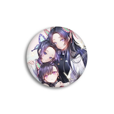Anime Demon Slayer Kimetsu no Yaiba Kamado Tanjirou Ace pentru rucsacuri de desene animate Pin Badge Decoration Brose Metal Badge pentru
