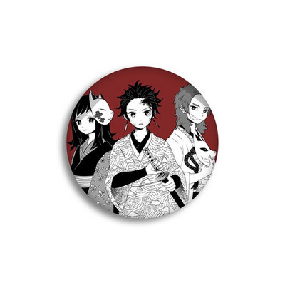 Anime Demon Slayer Kimetsu no Yaiba Kamado Tanjirou Ace pentru rucsacuri de desene animate Pin Badge Decoration Brose Metal Badge pentru