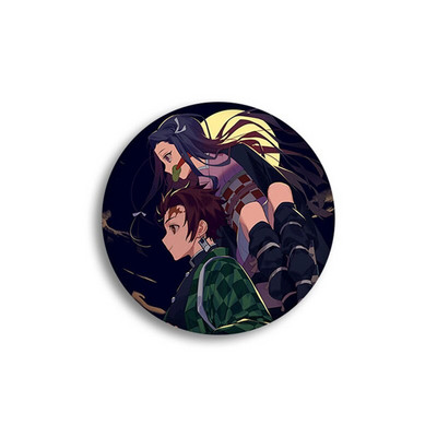 Anime Demon Slayer Kimetsu no Yaiba Kamado Tanjirou Ace pentru rucsacuri de desene animate Pin Badge Decoration Brose Metal Badge pentru