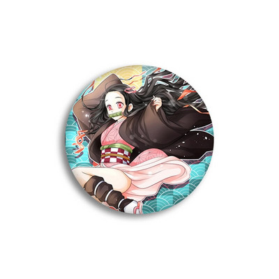Anime Demon Slayer Kimetsu no Yaiba Kamado Tanjirou Ace pentru rucsacuri de desene animate Pin Badge Decoration Brose Metal Badge pentru