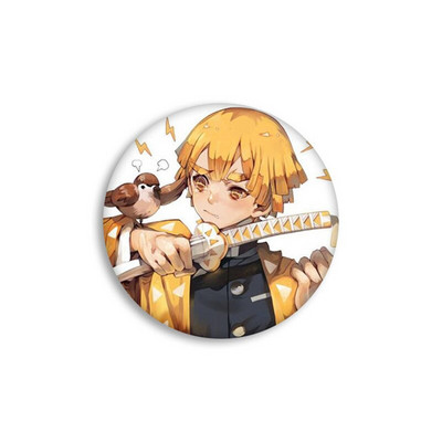 Anime Demon Slayer Kimetsu no Yaiba Kamado Tanjirou Ace pentru rucsacuri de desene animate Pin Badge Decoration Brose Metal Badge pentru