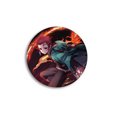 Anime Demon Slayer Kimetsu no Yaiba Kamado Tanjirou Ace pentru rucsacuri de desene animate Pin Badge Decoration Brose Metal Badge pentru