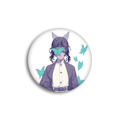 Anime Demon Slayer Kimetsu no Yaiba Kamado Tanjirou Ace pentru rucsacuri de desene animate Pin Badge Decoration Brose Metal Badge pentru