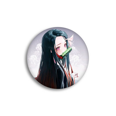 Anime Demon Slayer Kimetsu no Yaiba Kamado Tanjirou Ace pentru rucsacuri de desene animate Pin Badge Decoration Brose Metal Badge pentru