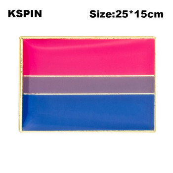 Bisexual Pride Rainbow  Pride Значки с игли за ревери за дрехи в кръпки Rozety Papierowe Icon Раница XY0136