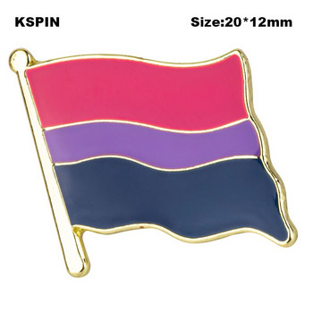 Bisexual Pride Rainbow  Pride Значки с игли за ревери за дрехи в кръпки Rozety Papierowe Icon Раница XY0136