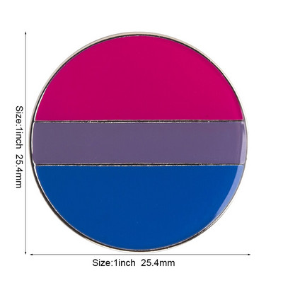 Biseksuaal Pride Rainbow Pride rinnanõelad rõivaste märgid plaastrites Rozety Papierowe Icon Seljakott XY0136