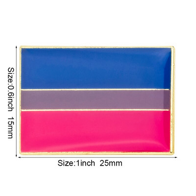 Biseksuaal Pride Rainbow Pride rinnanõelad rõivaste märgid plaastrites Rozety Papierowe Icon Seljakott XY0136