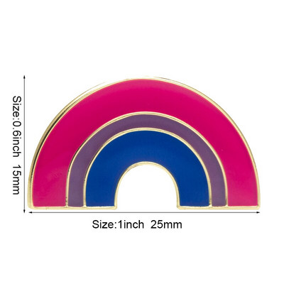 Biseksuaal Pride Rainbow Pride rinnanõelad rõivaste märgid plaastrites Rozety Papierowe Icon Seljakott XY0136