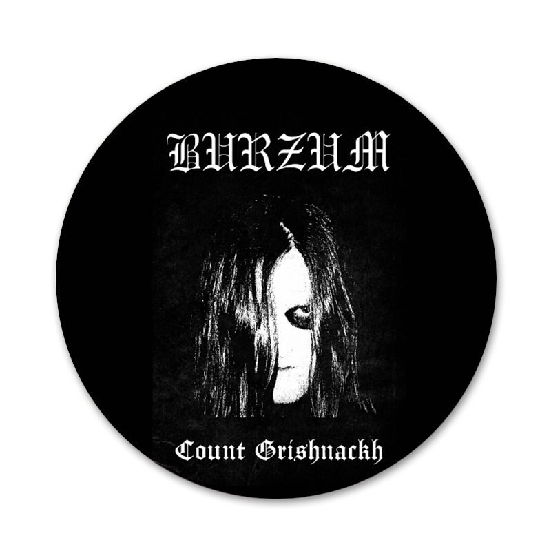 58mm nórska kapela čierne Burzum ikony špendlíky odznak dekorácia brošne kovové odznaky na dekoráciu batohu