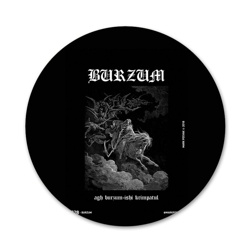 58mm nórska kapela čierne Burzum ikony špendlíky odznak dekorácia brošne kovové odznaky na dekoráciu batohu