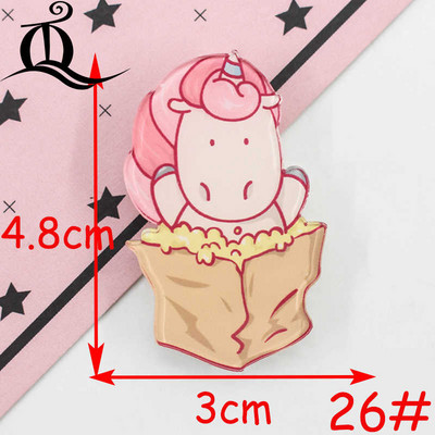1 bucăți pictograme insigne de desene animate pe pin insigne acrilice insigne pentru îmbrăcăminte broșe Kawaii broșă din PVC, unicorn pe pânză și geantă Z41