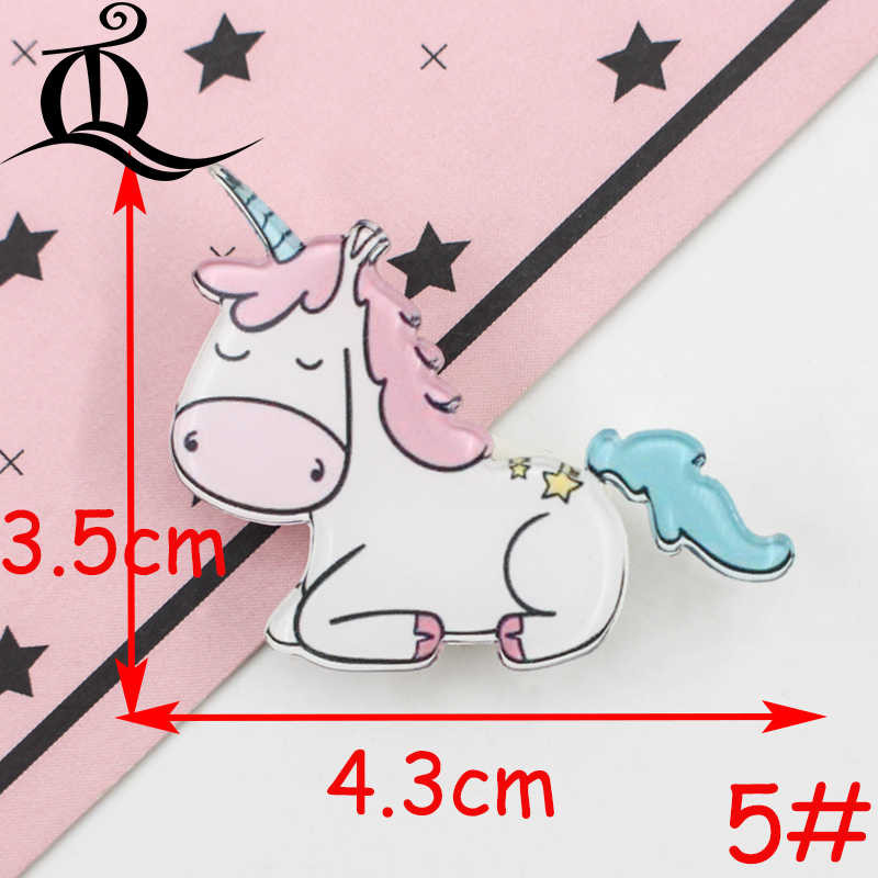 1 bucăți pictograme insigne de desene animate pe pin insigne acrilice insigne pentru îmbrăcăminte broșe Kawaii broșă din PVC, unicorn pe pânză și geantă Z41