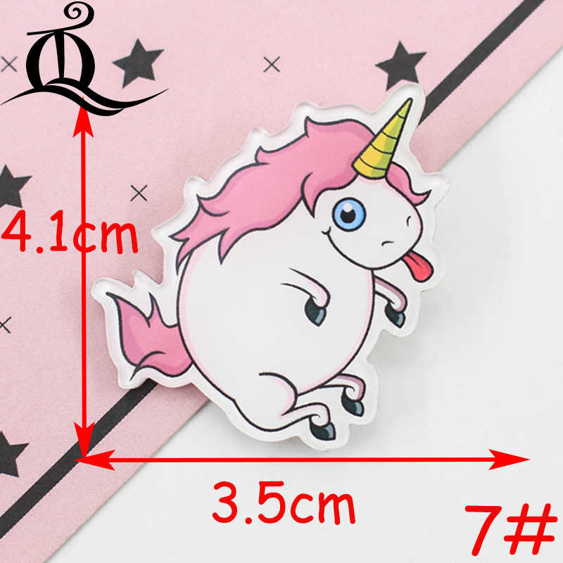 1 bucăți pictograme insigne de desene animate pe pin insigne acrilice insigne pentru îmbrăcăminte broșe Kawaii broșă din PVC, unicorn pe pânză și geantă Z41