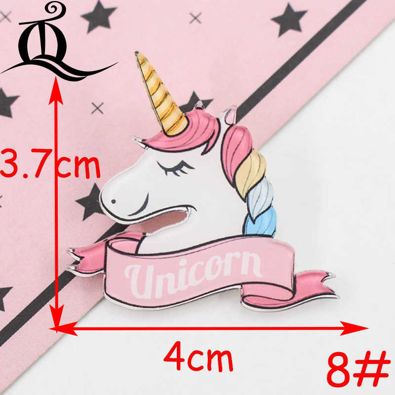 1 bucăți pictograme insigne de desene animate pe pin insigne acrilice insigne pentru îmbrăcăminte broșe Kawaii broșă din PVC, unicorn pe pânză și geantă Z41