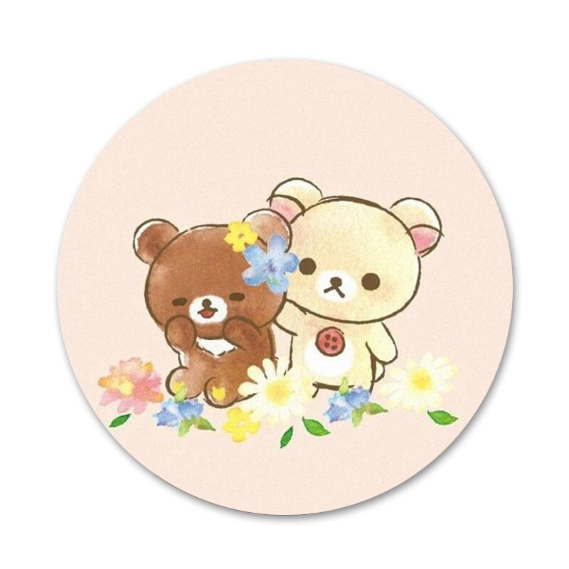 58 mm cukríkové farby Rilakkuma Ikony Špendlíky Odznak Dekorácia Brošne Kovové odznaky na dekoráciu batohu