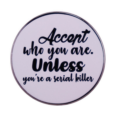 C2977 Citate clasice interesante Broșă de desene animate Insignă cu rever din metal email Jachetă din blugi Pin pentru rucsac Prieteni Fani Cadouri