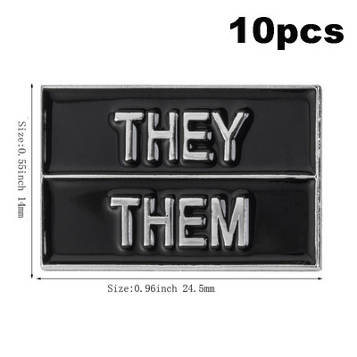 10kom puno Oni Oni Ona Ona Ona On On TO JE ONA ONI ON ONI IEL Metalna značka Značka za rever Značka zastava Broš Igle Značke